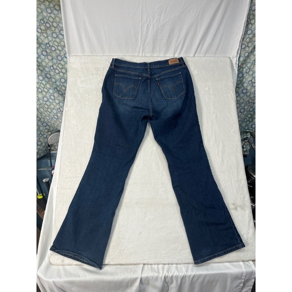 Levis 515 Bootcut Jeans Womens 12M Dark Wash Blue Denim Mid Rise 15516-0136 - Picture 13 of 16